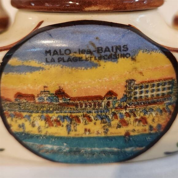 French Vintage Souvenir 5-Piece Porcelain Gondola Shaped Cruet Shaker Set France - Picture 4 of 4